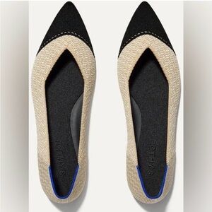 Rothy's Herringbone Cream Pointed Flats